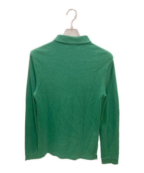 LACOSTE（ラコステ）LACOSTE (ラコステ) JEAN PAUL GOUDE (ジャン=ポール・グード) ワッペン長袖ポロシャツ グリーン サイズ:2の古着・服飾アイテム