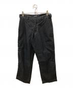ARMANI JEANSアルマーニジーンズ）の古着「古着ジップデザインワークパンツ」｜ブラック