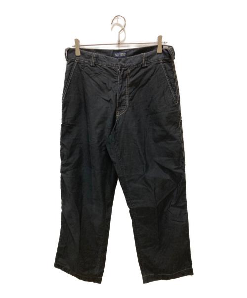 ARMANI JEANS（アルマーニジーンズ）ARMANI JEANS (アルマーニジーンズ) 古着ジップデザインワークパンツ ブラック サイズ:46の古着・服飾アイテム