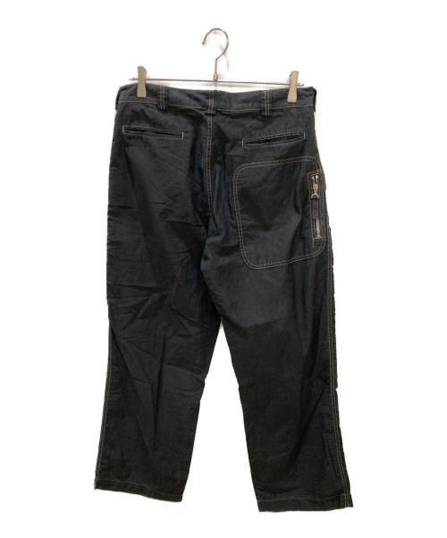 ARMANI JEANS（アルマーニジーンズ）ARMANI JEANS (アルマーニジーンズ) 古着ジップデザインワークパンツ ブラック サイズ:46の古着・服飾アイテム