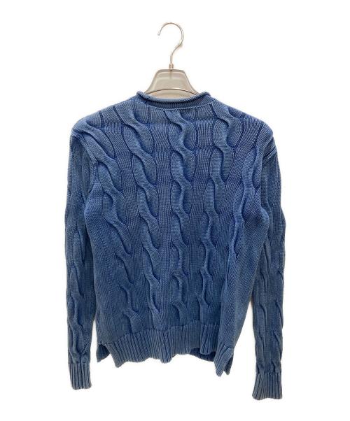 POLO RALPH LAUREN（ポロ・ラルフローレン）POLO RALPH LAUREN (ポロ・ラルフローレン) 製品染ケーブルニット ネイビー サイズ:Sの古着・服飾アイテム