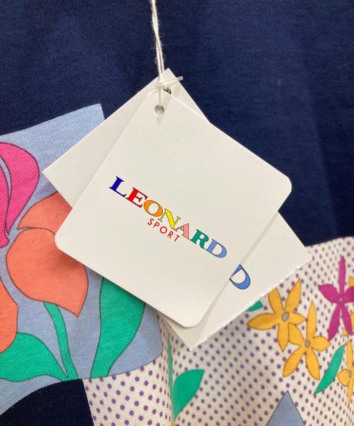 LEONARD SPORT（レオナール スポーツ）LEONARD SPORT (レオナール スポーツ) 花柄長袖カットソー ネイビー サイズ:L 未使用品の古着・服飾アイテム