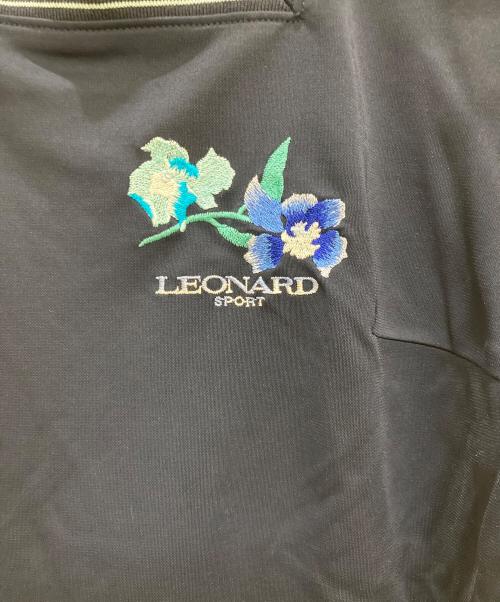 LEONARD SPORT（レオナール スポーツ）LEONARD SPORT (レオナール スポーツ) 刺繍半袖カットソー ネイビー サイズ:42の古着・服飾アイテム