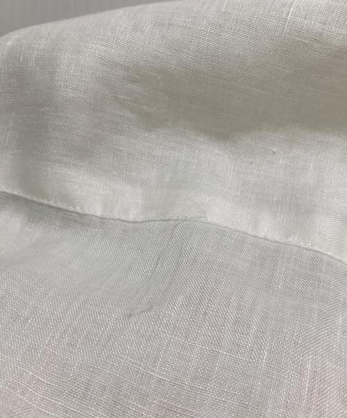 MACPHEE（マカフィー）MACPHEE (マカフィー) フレンチリネンバンドカラーロングシャツ ホワイト サイズ:36の古着・服飾アイテム
