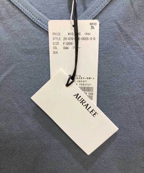 AURALEE（オーラリー）AURALEE (オーラリー) IENA (イエナ) 20年モデルVネックカットソー ブルー サイズ:SIZE 1の古着・服飾アイテム