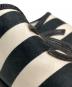 中古・古着 CHANEL (シャネル) マリンボーダーココマークサンダル ブラック×ホワイト サイズ:SIZE 37C：18000円