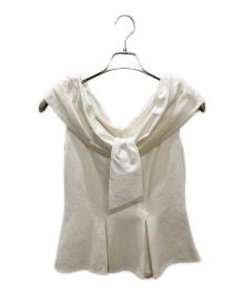 HER LIP TO（ハーリップトゥ）の古着「Shawl Peplum Top」｜ホワイト