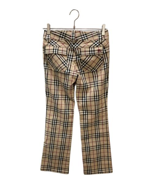 BURBERRY BLUE LABEL（バーバリー ブルー レーベル）BURBERRY BLUE LABEL (バーバリー ブルー レーベル) ノヴァチェックフレアパンツ ベージュ サイズ:34の古着・服飾アイテム