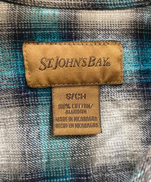 ST JOHN'S BAY（セントジョンズベイ）ST JOHN'S BAY (セントジョンズベイ) 古着オンブレチェックネルシャツ ブルー サイズ:Sの古着・服飾アイテム