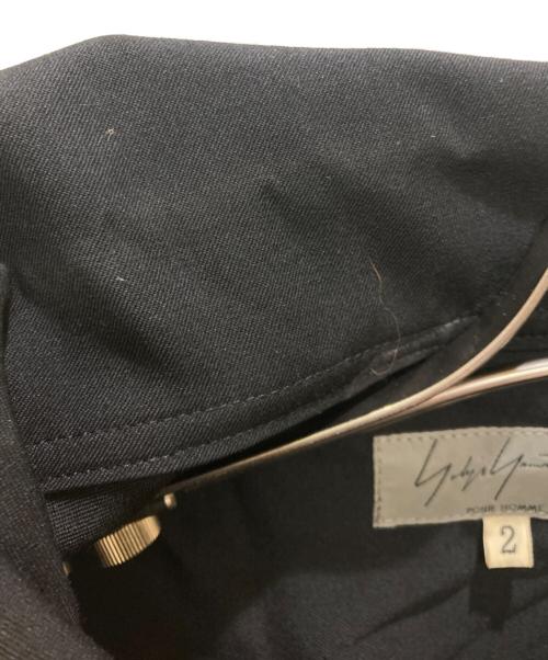 Yohji Yamamoto pour homme（ヨウジヤマモト プールオム）Yohji Yamamoto pour homme (ヨウジヤマモト プールオム) 刺繍装飾プリントシャツ ブラック サイズ:2の古着・服飾アイテム