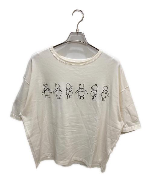 beautiful people（ビューティフルピープル）beautiful people (ビューティフルピープル) winnie the pooh suvin pima T ホワイト サイズ:38の古着・服飾アイテム