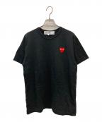 PLAY COMME des GARCONSプレイコムデギャルソン）の古着「ハートロゴtシャツ」｜ブラック