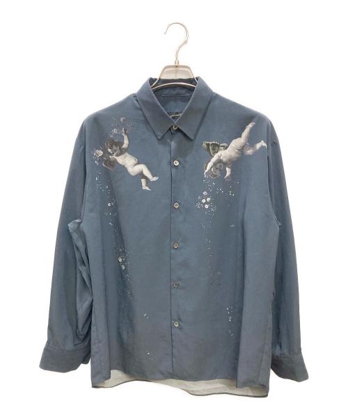 LAD MUSICIAN（ラッドミュージシャン）LAD MUSICIAN (ラッドミュージシャン) 天使柄 Big Shirt / 長袖シャツ ネイビー サイズ:42の古着・服飾アイテム