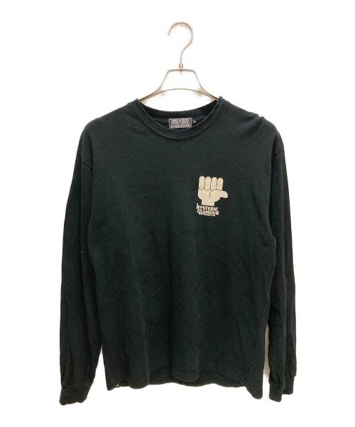 Hysteric Glamour（ヒステリックグラマー）Hysteric Glamour (ヒステリックグラマー) ガールプリント長袖Tシャツ ブラック サイズ:Mの古着・服飾アイテム