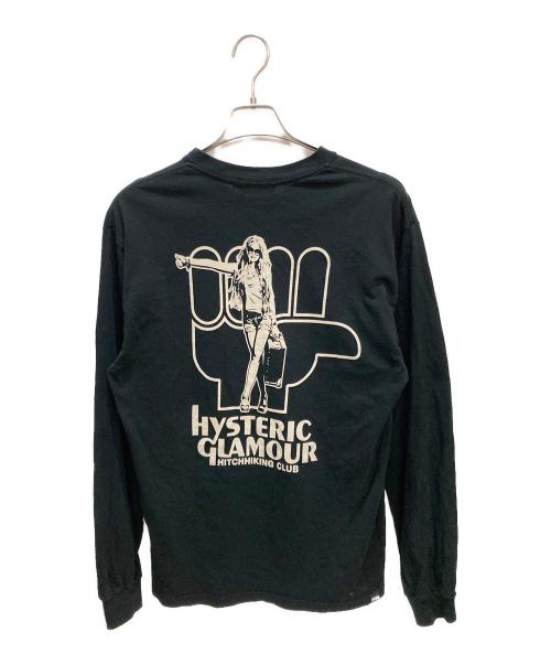 Hysteric Glamour（ヒステリックグラマー）Hysteric Glamour (ヒステリックグラマー) ガールプリント長袖Tシャツ ブラック サイズ:Mの古着・服飾アイテム