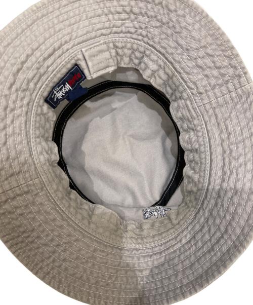 stussy hats（ステューシー）stussy hats (ステューシー) 90S ロゴ刺繍ハット グレーの古着・服飾アイテム