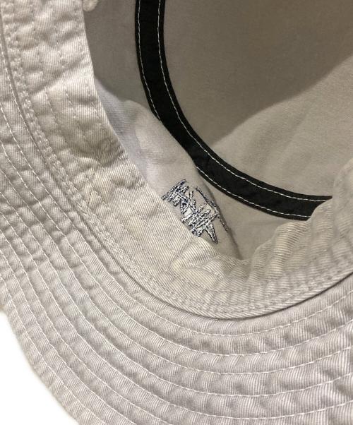 stussy hats（ステューシー）stussy hats (ステューシー) 90S ロゴ刺繍ハット グレーの古着・服飾アイテム