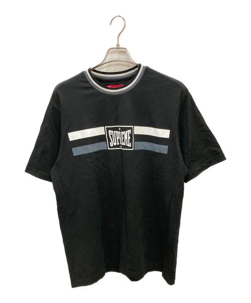 SUPREME（シュプリーム）SUPREME (シュプリーム) Warm Up Stripe S/S TOP ブラック サイズ:Mの古着・服飾アイテム