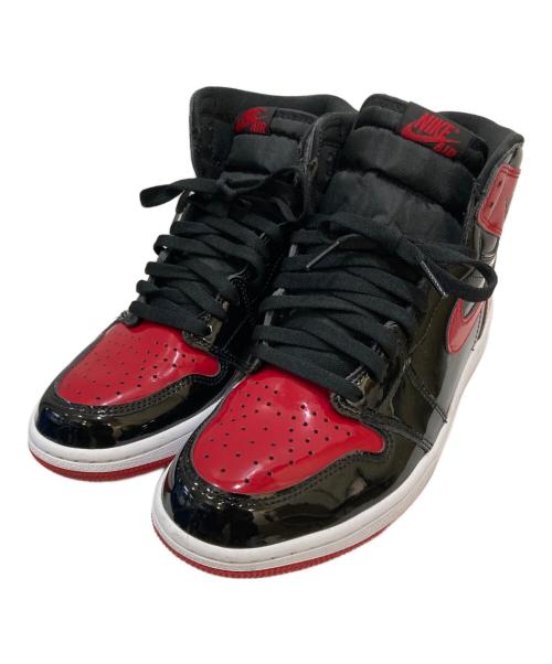NIKE（ナイキ）NIKE (ナイキ) AIR JORDAN 1 RETRO HIGH OG /Patent Bred レッド×ブラック サイズ:27cmの古着・服飾アイテム