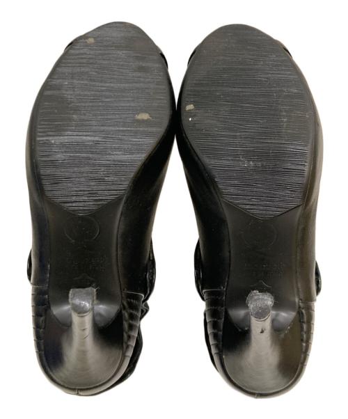 ALEXANDER McQUEEN（アレキサンダーマックイーン）ALEXANDER McQUEEN (アレキサンダーマックイーン) オープントゥスカルジッパーブーツ ブラック サイズ:34の古着・服飾アイテム