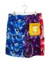 Aape BY A BATHING APE (エーエイプ バイ アベイシングエイプ) カモスウェットハーフパンツ ブルー×パープル サイズ:L：10000円