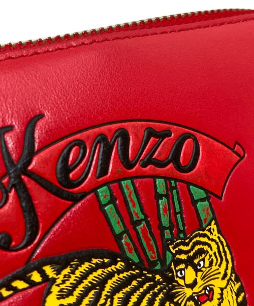 KENZO（ケンゾー）KENZO (ケンゾー) ジャンピングタイガー長財布 レッドの古着・服飾アイテム