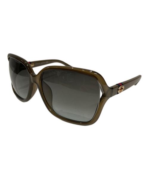GUCCI（グッチ）GUCCI (グッチ) シェーリーラインサングラス カーキ サイズ:61□15-120の古着・服飾アイテム