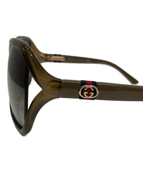 GUCCI（グッチ）GUCCI (グッチ) シェーリーラインサングラス カーキ サイズ:61□15-120の古着・服飾アイテム