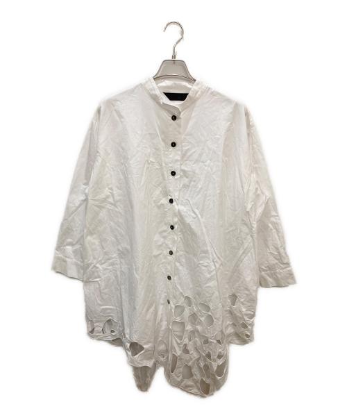 MOYURU（モユル）MOYURU (モユル) シャツワンピース ホワイト サイズ:MLの古着・服飾アイテム