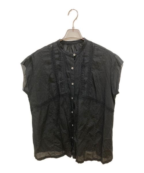 Spick and Span（スピック＆スパン）Spick and Span (スピック＆スパン) 60ローンフレンチレースブラウス ブラック サイズ:Freeの古着・服飾アイテム