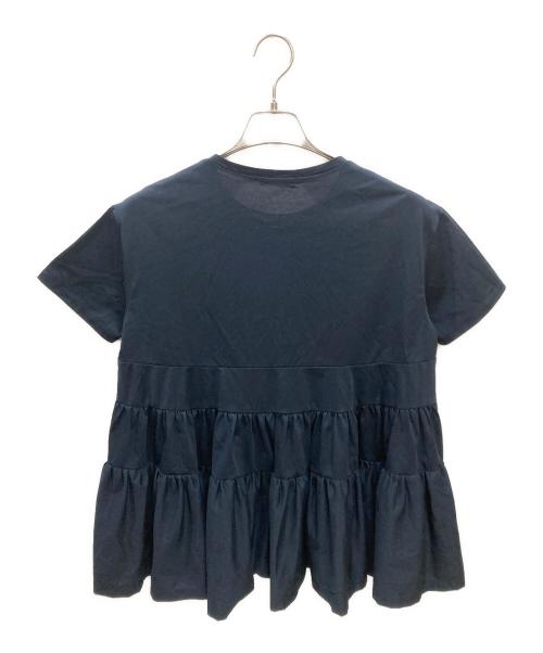 YORI（ヨリ）YORI (ヨリ) ランダムティアードハーフスリーブブラウス ネイビー サイズ:Freeの古着・服飾アイテム