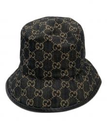 GUCCI（グッチ）の古着「GGキャンバス デニムジャガードハット」｜ブラック