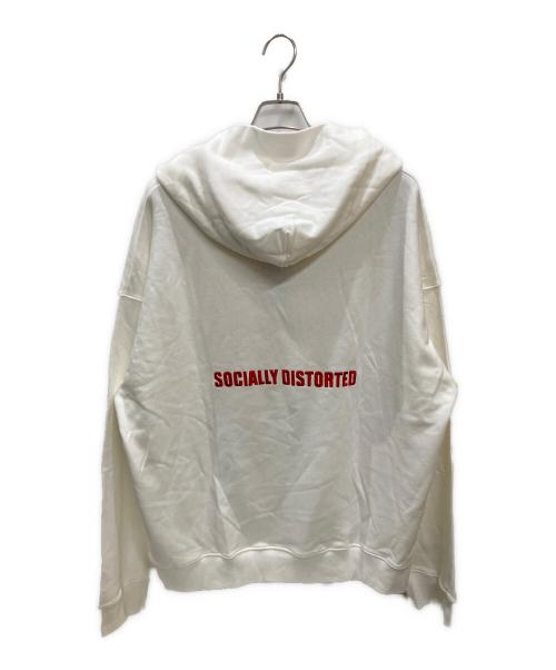 unknown（アンノウン）unknown (アンノウン) ロゴ刺繍フォトプリントパーカー ホワイト サイズ:XLの古着・服飾アイテム