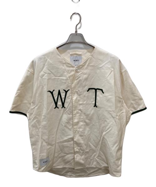 WTAPS（ダブルタップス）WTAPS (ダブルタップス) League / SS / Cotton. Satin. Spina / ベースボールシャツ アイボリー サイズ:3の古着・服飾アイテム