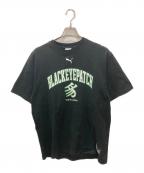 THE BLACK EYE PATCH×PUMAブラックアイパッチ×プーマ）の古着「KANJI チーム ロゴ 半袖 Tシャツ」｜ブラック
