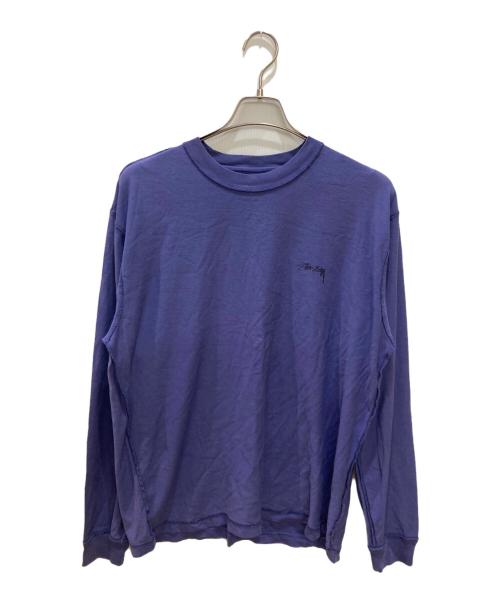 stussy（ステューシー）stussy (ステューシー) ロゴカットソー パープル サイズ:Mの古着・服飾アイテム