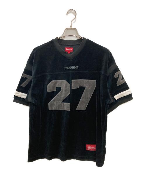SUPREME（シュプリーム）Supreme (シュプリーム) Velour Football Jersey ブラック サイズ:Lの古着・服飾アイテム