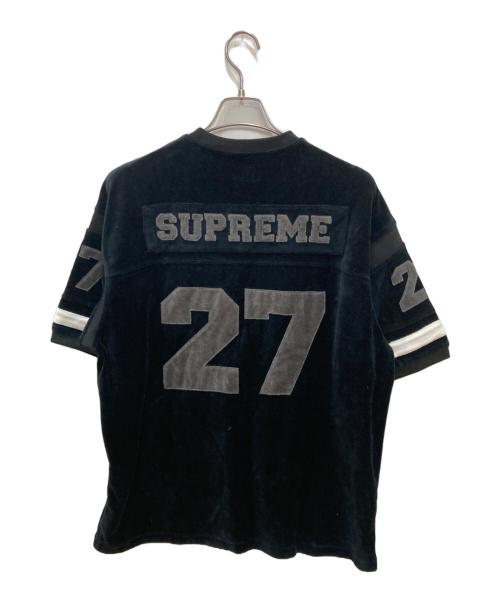 SUPREME（シュプリーム）Supreme (シュプリーム) Velour Football Jersey ブラック サイズ:Lの古着・服飾アイテム