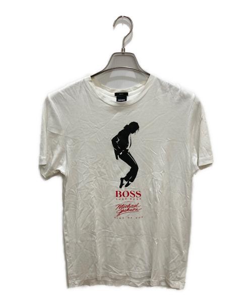 HUGO BOSS（ヒューゴ ボス）HUGO BOSS (ヒューゴ ボス) Michael Jackson (マイケルジャクソン) マイケルジャクソン プリントカットソー ホワイト サイズ:Sの古着・服飾アイテム
