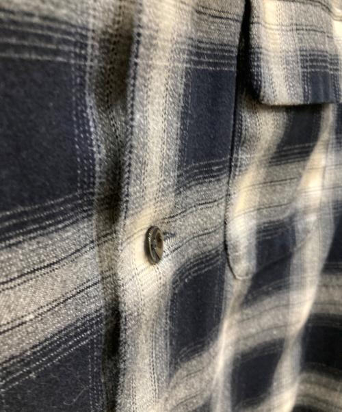 TOWN CRAFT（タウンクラフト）TOWN CRAFT (タウンクラフト) OMBRE W-FLAP 50S ROOP COLLAR SHIRTS ブラック サイズ:Lの古着・服飾アイテム