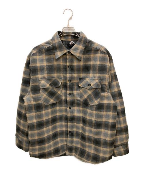 yago（ヤゴ）yago (ヤゴ) 古着中綿シャツジャケット ブラウン サイズ:Lの古着・服飾アイテム