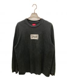 SUPREME（シュプリーム）の古着「Woven Label L/S Top / 長袖Tシャツ」｜ブラック