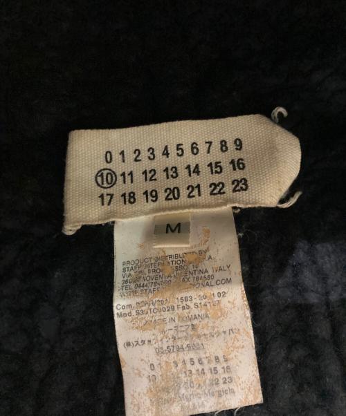 Martin Margiela 10（マルタン・マルジェラ 10）Martin Margiela 10 (マルタン・マルジェラ 10) ケーブルニット帽 ブラックの古着・服飾アイテム