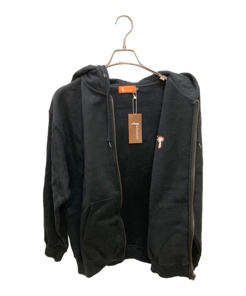 Inspiration（インスピレーション）Inspiration (インスピレーション) ジップパーカー ブラック サイズ:Mの古着・服飾アイテム