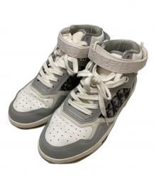 DIOR HOMME（ディオール オム）の古着「B27 オブリーク ベルクロ ミッドカットスニーカー」｜グレー