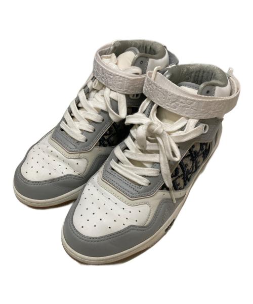DIOR HOMME（ディオール オム）DIOR HOMME (ディオール オム) B27 オブリーク ベルクロ ミッドカットスニーカー グレー サイズ:40の古着・服飾アイテム