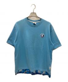 Aape BY A BATHING APE（エーエイプ バイ アベイシングエイプ）の古着「カモレイヤードｔシャツ」｜ブルー