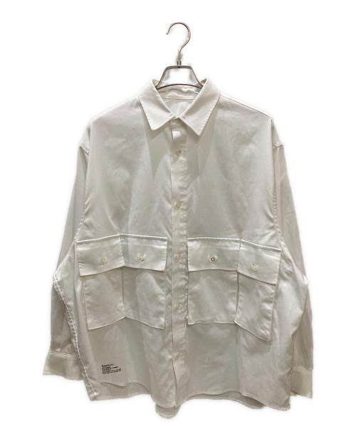 FreshService（フレッシュサービス）FreshService (フレッシュサービス) DRY OXFORD FLAP POCKET L/S SHIRT ホワイト サイズ:Mの古着・服飾アイテム
