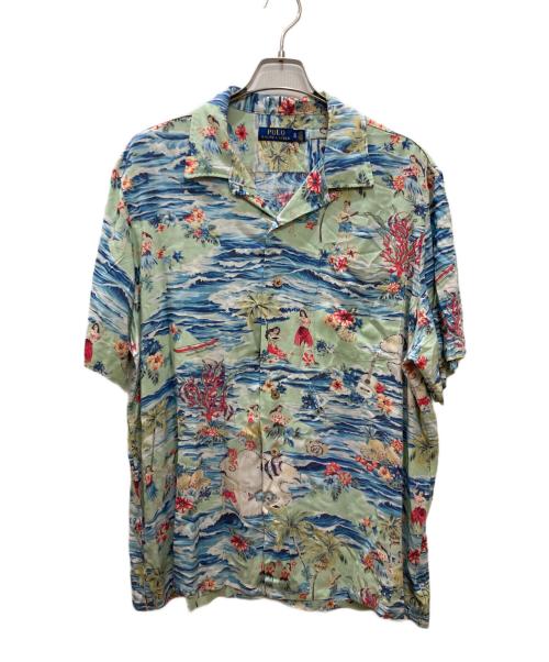 POLO RALPH LAUREN（ポロ・ラルフローレン）POLO RALPH LAUREN (ポロ・ラルフローレン) レーヨンアロハシャツ グリーン サイズ:XLの古着・服飾アイテム