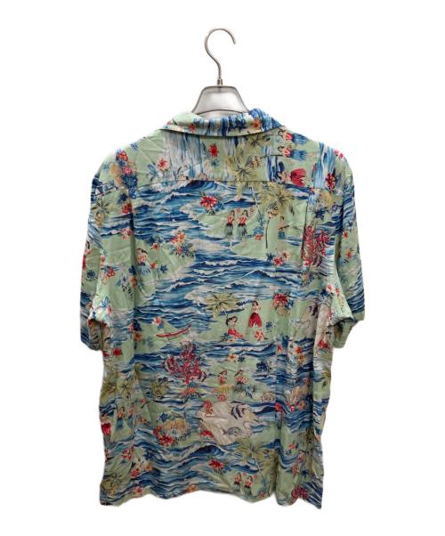 POLO RALPH LAUREN（ポロ・ラルフローレン）POLO RALPH LAUREN (ポロ・ラルフローレン) レーヨンアロハシャツ グリーン サイズ:XLの古着・服飾アイテム